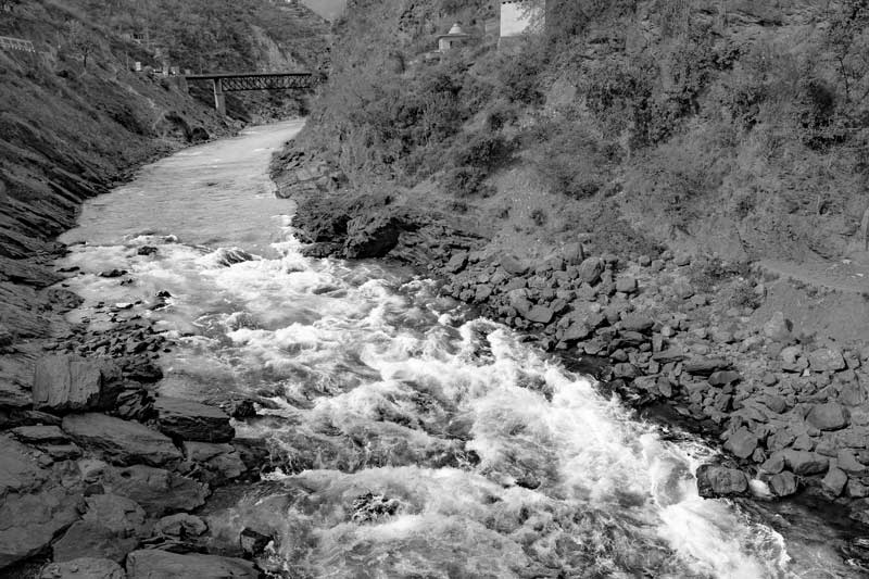 River Bhagirathi at Devaprayag in Tehri Garhwal district, Uttarakhand